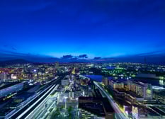 Located on a high floor above the 14th floor.